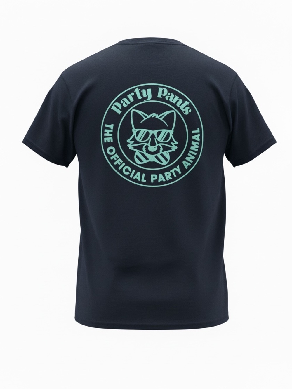 Party Pants “The Official Party Animal” graphic tee NWOT - Navy/Aqua
